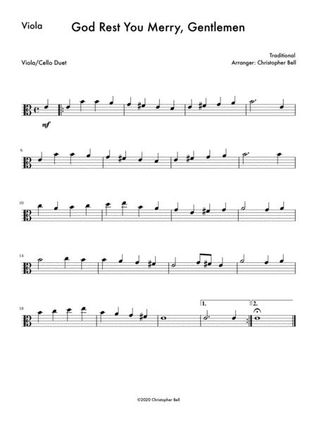 God Rest You Merry Gentlemen Easy Viola Cello Duet Page 2