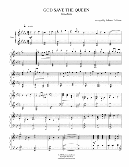 God Save The Queen Piano Solo Page 2