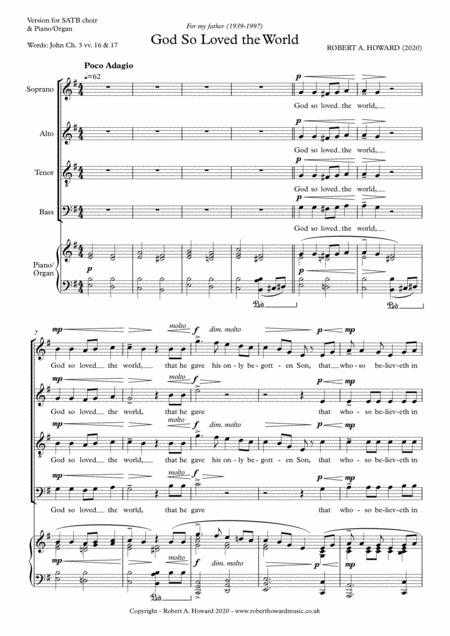 God So Loved The World Satb Version Page 2