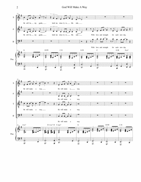 God Will Make A Way For Satb Page 2