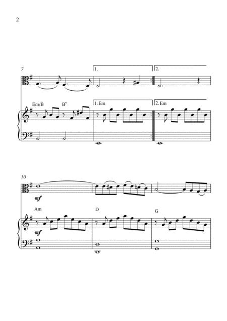 Golden Earrings Viola Solo And Piano Accompaniment Page 2