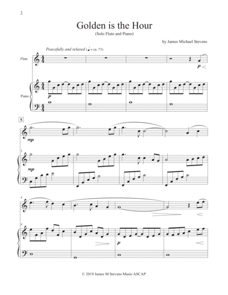 Golden Is The Hour Flute Piano Page 2