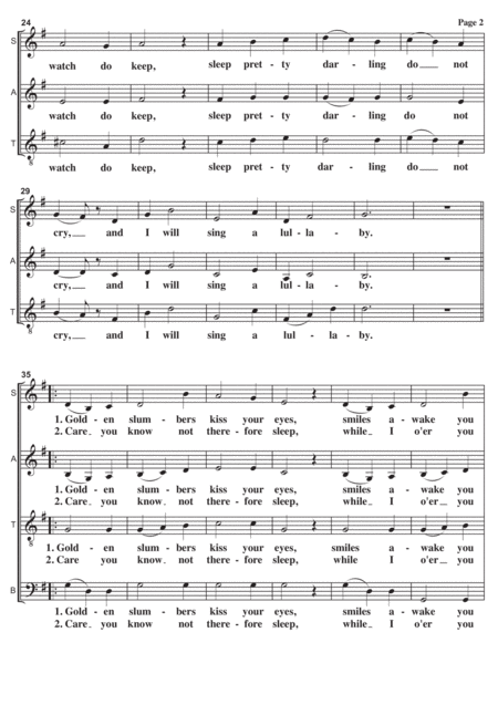 Golden Slumbers A Cappella Page 2