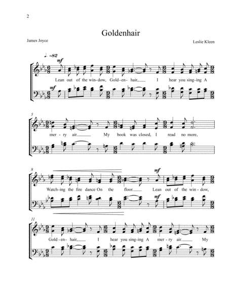 Goldenhair For Satb A Cappella Page 2