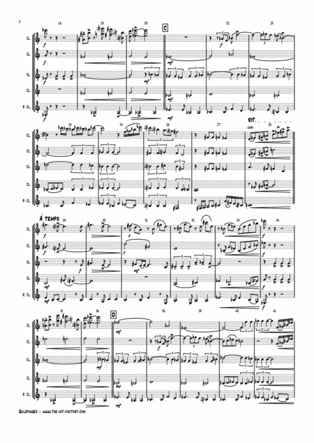 Goldfinger James Bond Clarinet Quintet Page 2