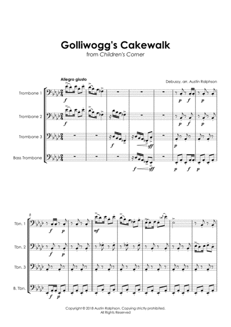 Golliwoggs Cakewalk Trombone Quartet Page 2