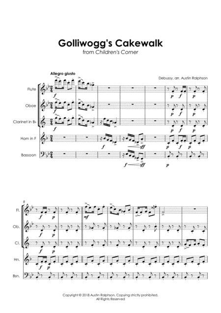 Golliwoggs Cakewalk Wind Quintet Page 2