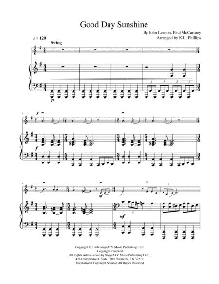 Good Day Sunshine Violin Solo With Piano Accompaniment Page 2