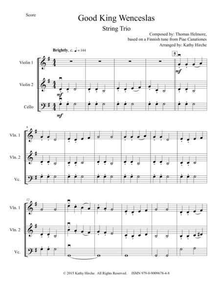 Good King Wenceslas String Trio Page 2