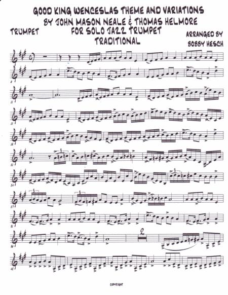 Good King Wenceslas Theme And Variations For Solo Jazz Trumpet Page 2