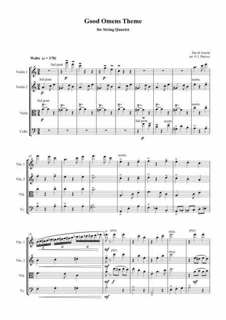Good Omens Theme For String Quartet Page 2