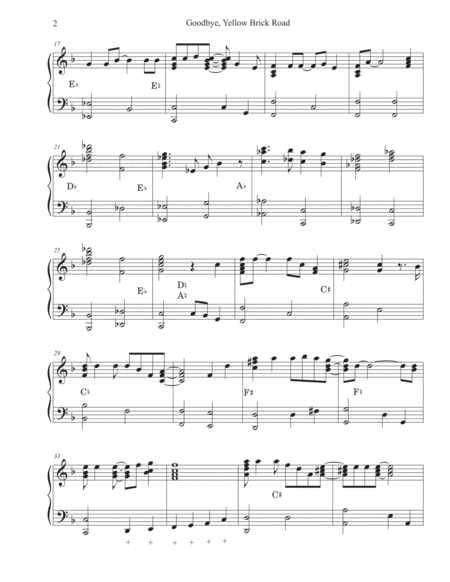 Goodbye Yellow Brick Road Elton John For Solo Harp Page 2