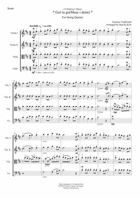 Got To Go Muss I Denn For String Quartet Page 2