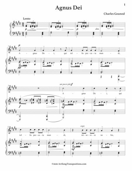 Gounod Agnus Dei Transposed To C Sharp Minor Page 2