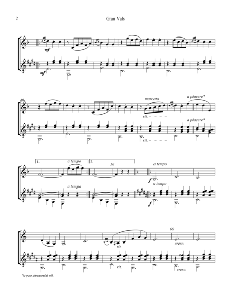 Gran Vals Grand Waltz For Clarinet In Bb And Guitar Page 2