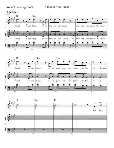Great Are You Lord Vocal Arr Page 2