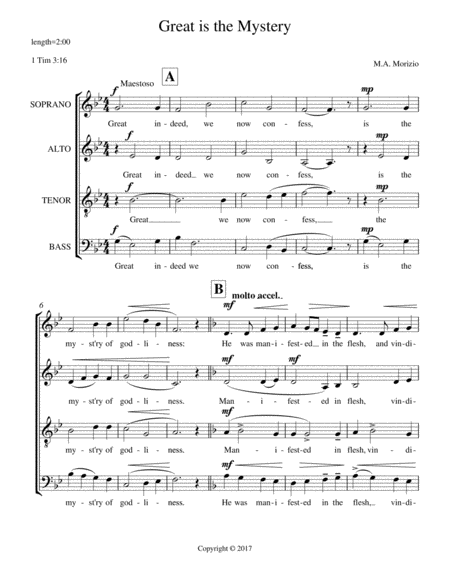 Great Is The Mystery Satb 1 Timothy 3 16 Page 2