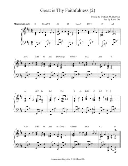 Great Is Thy Faithfulness Favorite Hymns Arrangements With 3 Levels Of Difficulties For Beginner And Intermediate Page 2