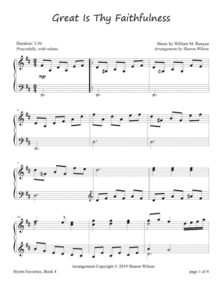Great Is Thy Faithfulness Intermediate Piano Solo Page 2