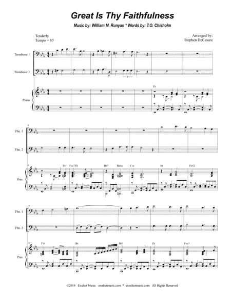 Great Is Thy Faithfulness Trombone Duet Page 2