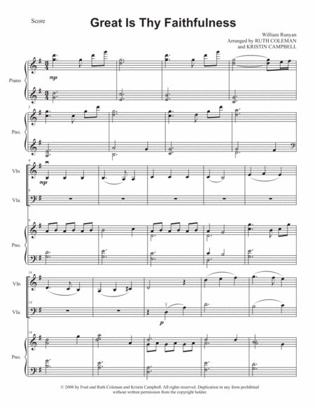 Great Is Thy Faithfulness Violin Cello Duet Page 2