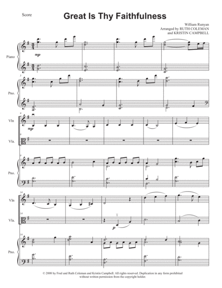 Great Is Thy Faithfulness Violin Viola Duet Page 2