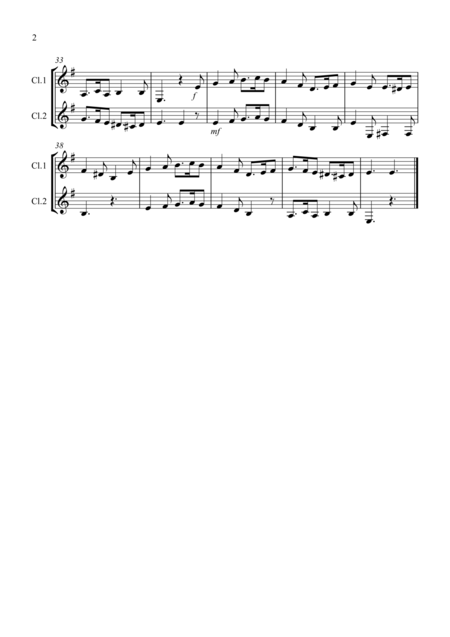 Greensleeves For Clarinet Duet Page 2