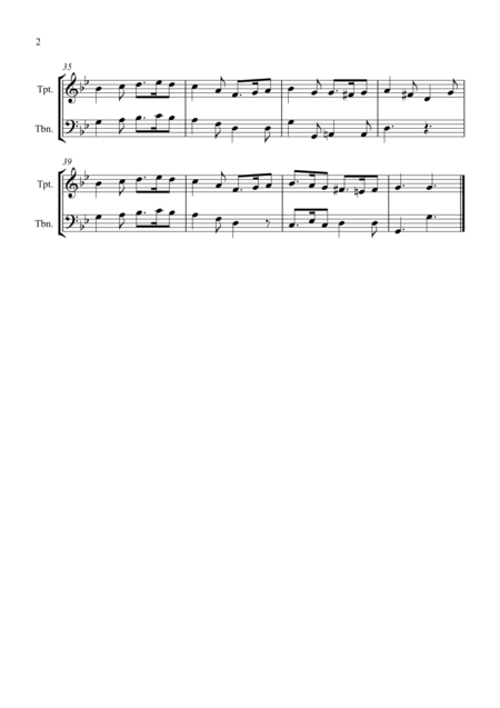 Greensleeves For Trumpet And Trombone Duet Page 2