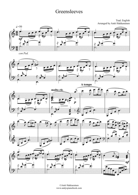 Greensleeves Piano Page 2