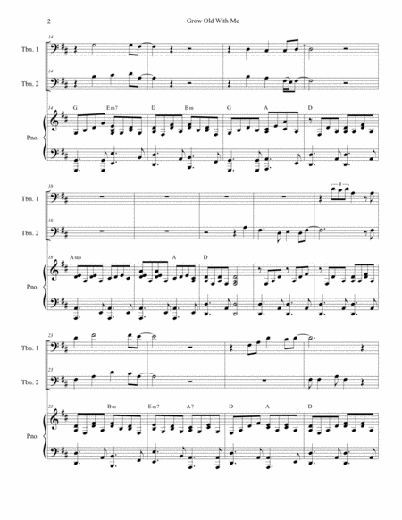 Grow Old With Me Trombone Duet Page 2