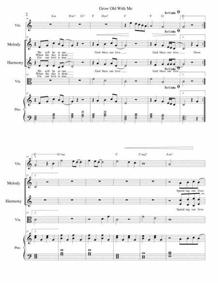 Grow Old With Me With Violin And Viola Duet Vocal Duet And Piano Page 2