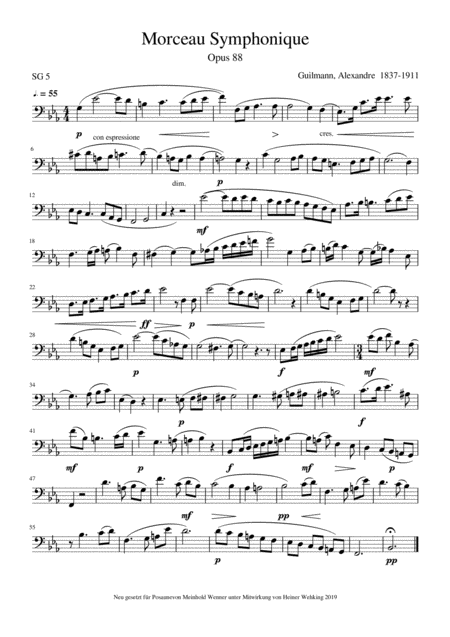 Guilmann Alexandre Pastorale Opus 26 Guilmann Alexandre Morceau Symphonique Opus 88 2 Pieces For Trombone Posaune Page 2
