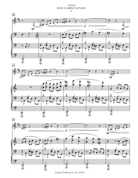 Guthrie Chaconne For Bass Clarinet Piano Page 2