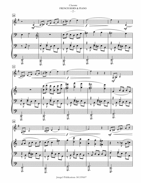 Guthrie Chaconne For French Horn Piano Page 2