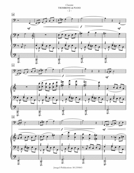 Guthrie Chaconne For Trombone Piano Page 2