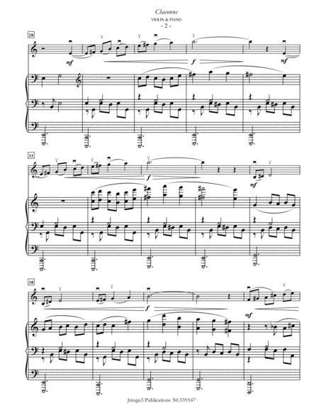 Guthrie Chaconne For Violin Piano Page 2