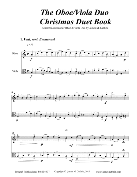 Guthrie The Oboe Viola Duo Christmas Duet Book Page 2