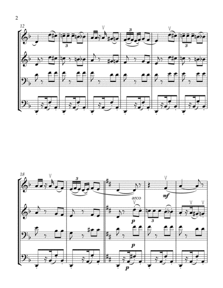 Habanera From Bizets Carmen For Unique String Quartet 2 Violins 2 Cellos Score Parts Page 2