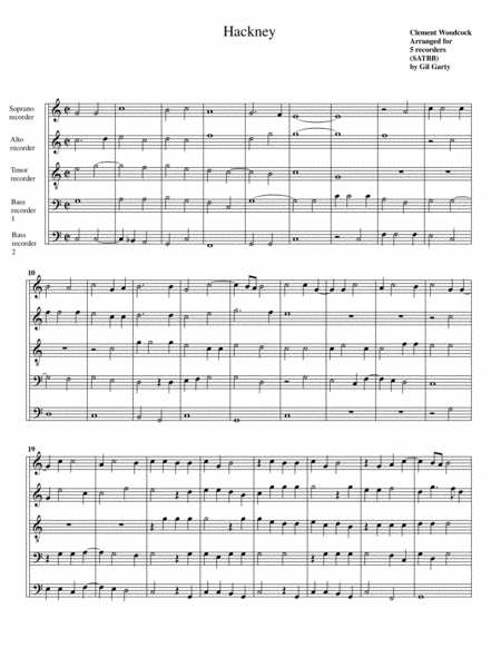 Hackney Arrangement For Recorders Page 2