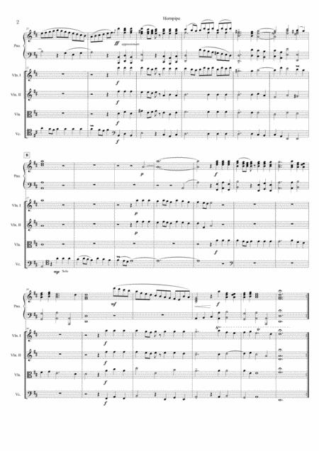 Haendels Alla Hornpipe From Water Music Suite No 2 For Piano Quintet Page 2