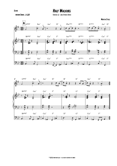 Half Walking Arranged For Alto Saxophone And Band Page 2