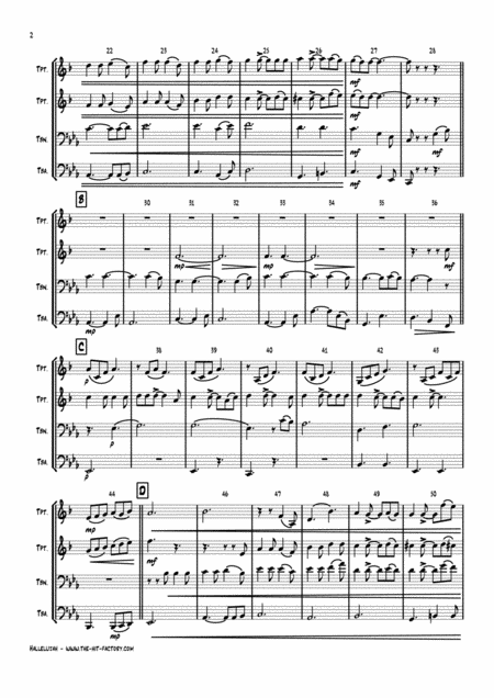 Halleluja Sophisticated Arrangement Of Cohens Classic Brass Quartet Page 2