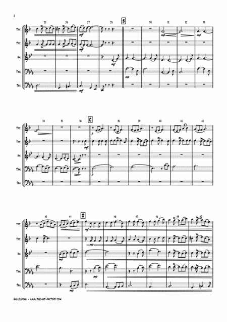Halleluja Sophisticated Arrangement Of Cohens Classic Brass Quintet Page 2
