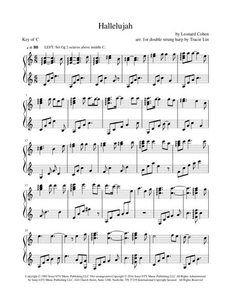 Hallelujah By Leonard Cohen Double Strung Harp Solo Page 2