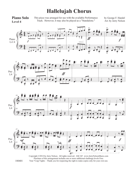 Hallelujah Chorus 2 For 1 Piano Arrangements Classical Page 2