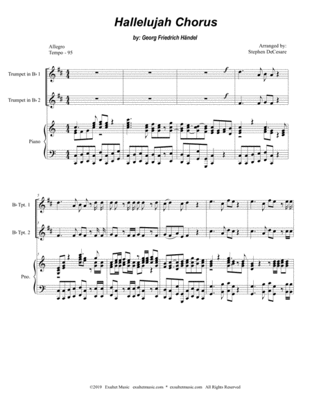 Hallelujah Chorus Duet For Bb Trumpet Page 2