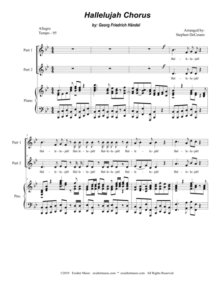 Hallelujah Chorus For 2 Part Choir Page 2