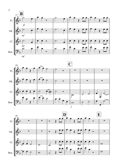 Hallelujah Chorus For Wind Quartet Page 2