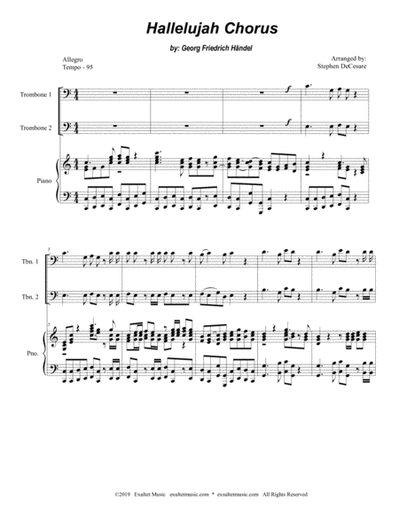 Hallelujah Chorus Trombone Duet Page 2