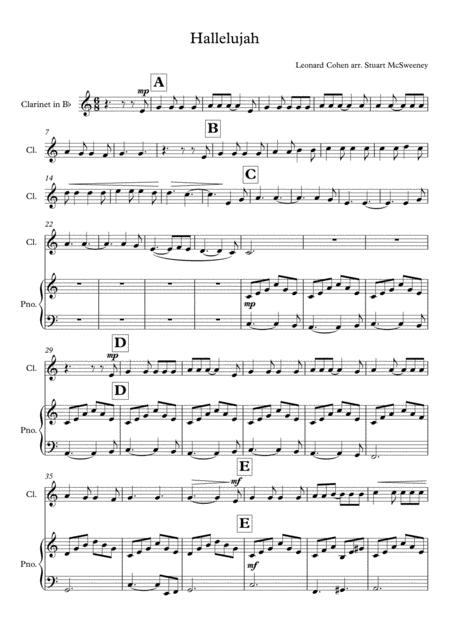 Hallelujah Clarinet Solo Page 2